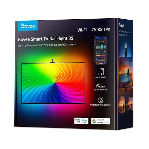 Govee RGBIC+W Smart LED Backlight Strip Light Kit 3S For 75-85" TV