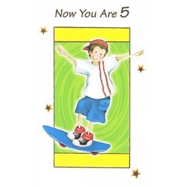 5th Birthday Boy with Boy on Skateboard
