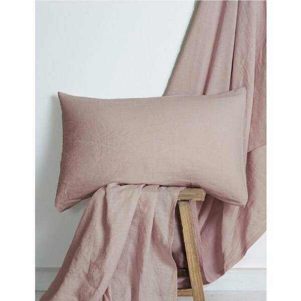 M Home French Linen Woodrose Standard Pillowcase Pair
