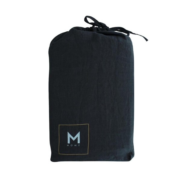 M Home French Linen Charcoal Standard Pillowcase Pair