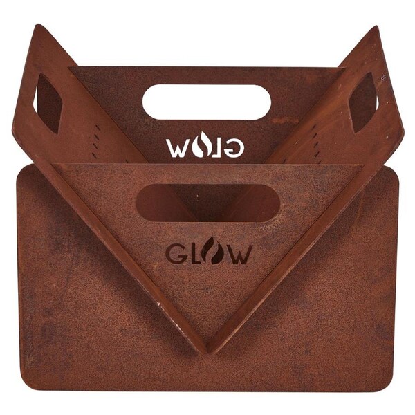 Glow Portable Camper Fire Pit in Rust with Carry Bag
