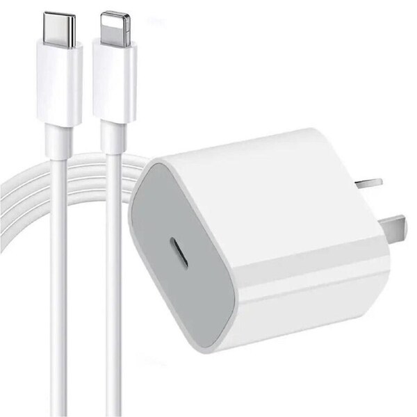 20W USB C Charger PD Power Adapter + 2m Type C to iPhone 20W Fast Cable Charger AU Plug Compatible with iPhone 14/13/12/11 Pro Max