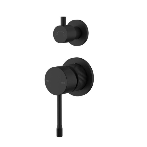 Ikon Linie Wall Diverter Mixer Matte Black