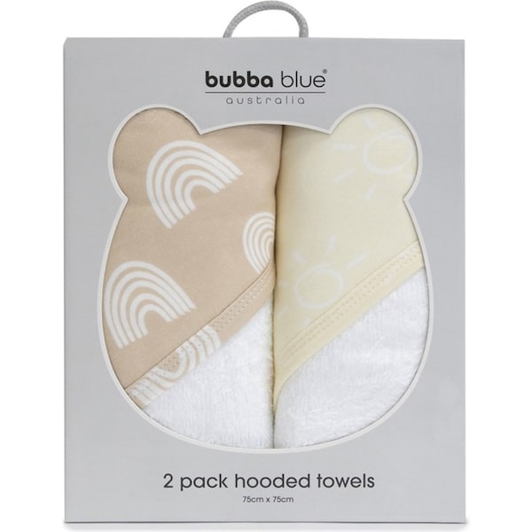2pc Bubba Blue Nordic Hooded Bathing Towel, Vanilla/Latte
