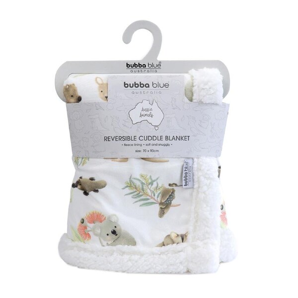 Bubba Blue Aussie Animal Baby/Childrens Reversible Cosy Cuddle Blanket