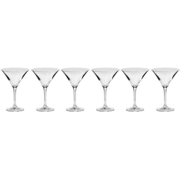 6pc Krosno Avant-Garde 150ml Martini Glass Cocktail Drink Glassware Set Clear