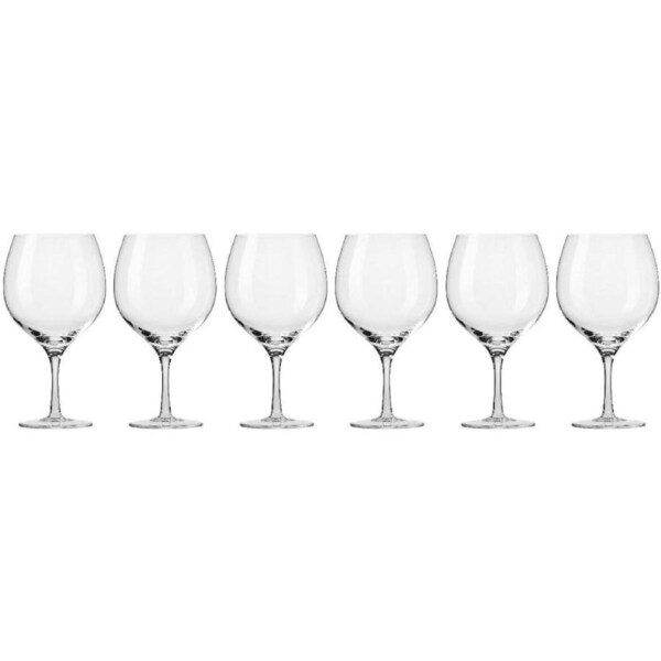 6pc Krosno Harmony 700ml Tonic/Gin Balloon Glasses Drink Glassware Set Clear
