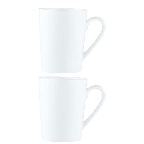 2x Maxwell & Williams Cashmere 450ml Tall Coffee Mug Cup Fine Bone China White