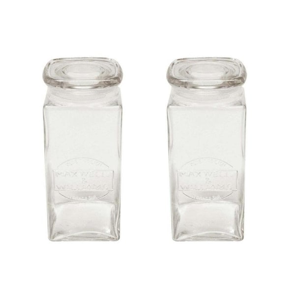 2x Maxwell & Williams Olde English 1.5L Glass Storage Jar Food Storage Container