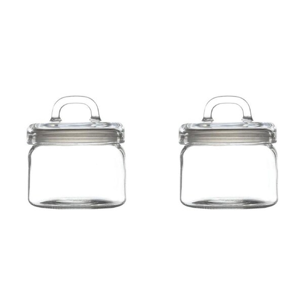 2x Maxwell & Williams 750ml Glass Refresh Canister Food Storage Organiser w/ Lid