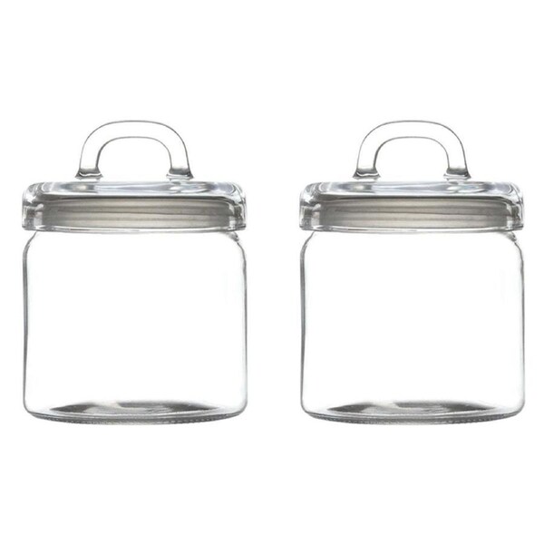 2x Maxwell & Williams 1L Glass Refresh Canister Kitchen Food Storage Organiser