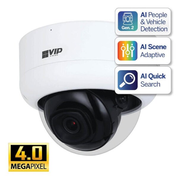 VIP Vision Professional AI Series 4.0MP Fixed Turret Dome Camera