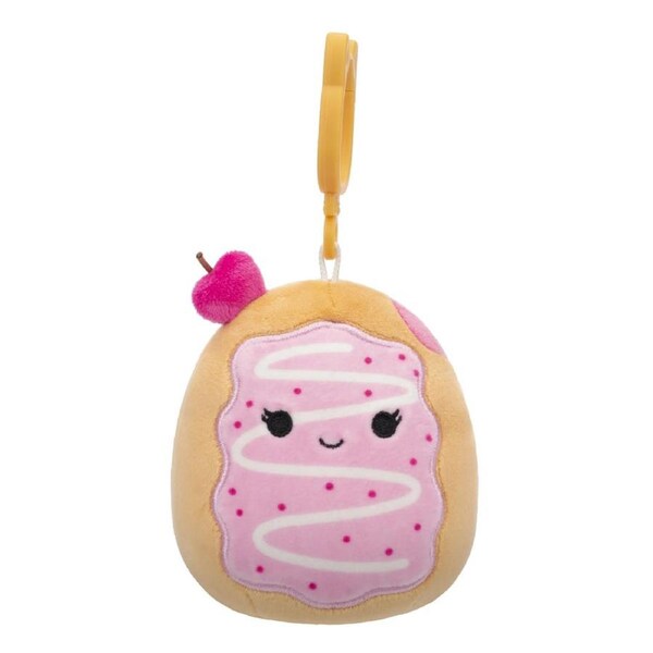 Squishmallows Perl The Cherry Jelly Donut 3.5 inch Clip-On Plush