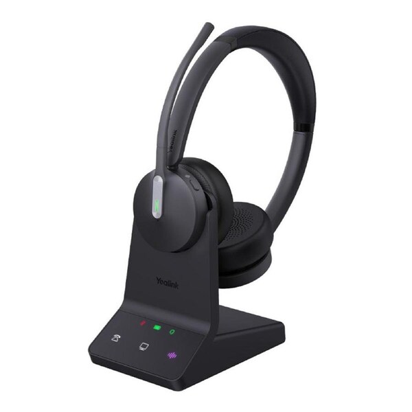 Yealink WH64 Dual UC DECT Wireless Headset, DECT & Bluetooth Wireless Technology,3-Mic Noise Cancellation,UC Certified, Charging Stands, Carrying Bag
