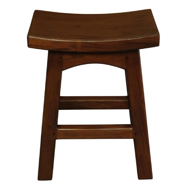 Tokyo Solid Mahogany Timber Footstool - Mahogany