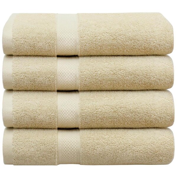 LINENOVA 650GSM 100% Cotton Bath Towels Set- 4 Pack - Linen