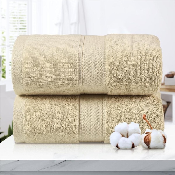 LINENOVA 100% Cotton Bath Sheets Towels Set 90x180 cm - 650GSM - 2 Pack - Linen