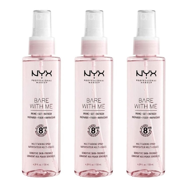 NYX Bare With Me Prime.Set.Refresh Multitasking Spray 130ml - 3 pack
