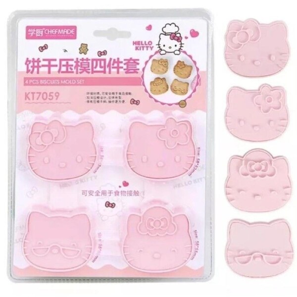 Chefmade x Sanrio - Hello Kitty Biscuit Moulds (Set of 4)
