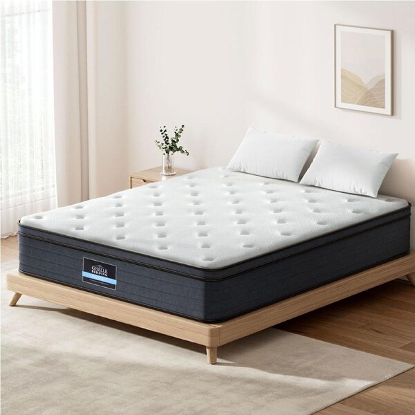 Giselle Bedding Mattress Bed 7 Zone Euro Top Pocket Spring Firm Foam King