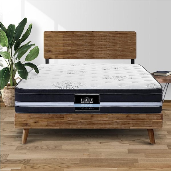 34cm Giselle Double Size Mattress Bed COOL GEL Memory Foam Euro Top Pocket Spring Double