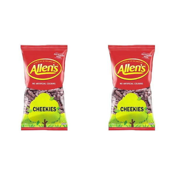 2x Allen's 1.3kg Cheekies Chocolate Flavoured Chewy Lolly/Candy Sweets Snack