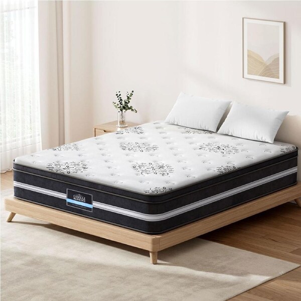 34cm Giselle Double Size Mattress Bed COOL GEL Memory Foam Euro Top Pocket Spring King