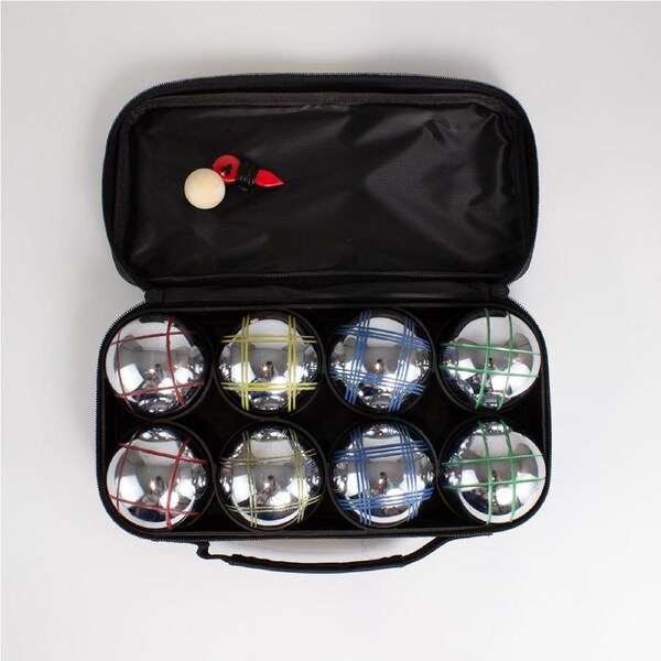 Metal Boules Set Quality Out Door Family Game with Black Carry Case