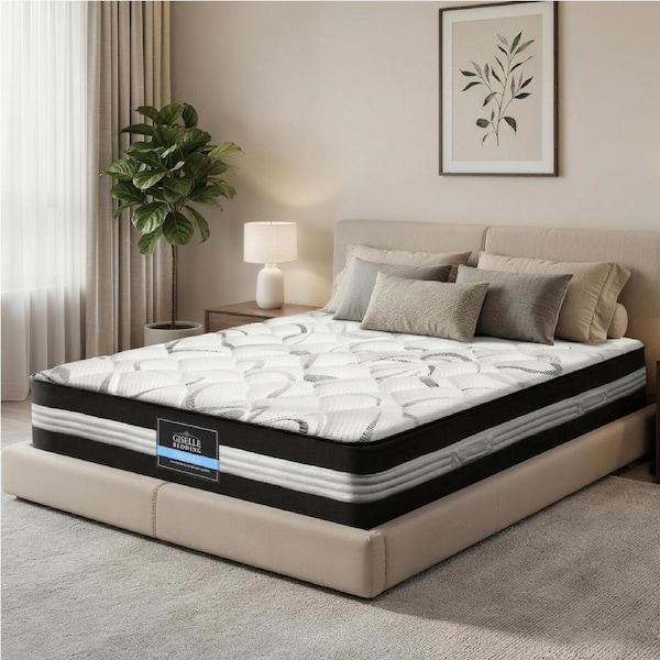 Giselle Mattress Bed 5 Zone Euro Top Pocket Spring Firm Foam 30CM Queen