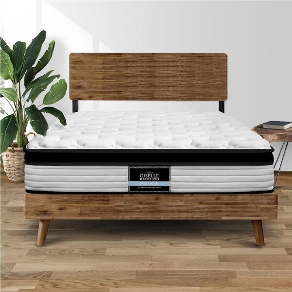 Giselle Bedding Mattress Euro Top Pocket Spring Foam Bed 31CM Double