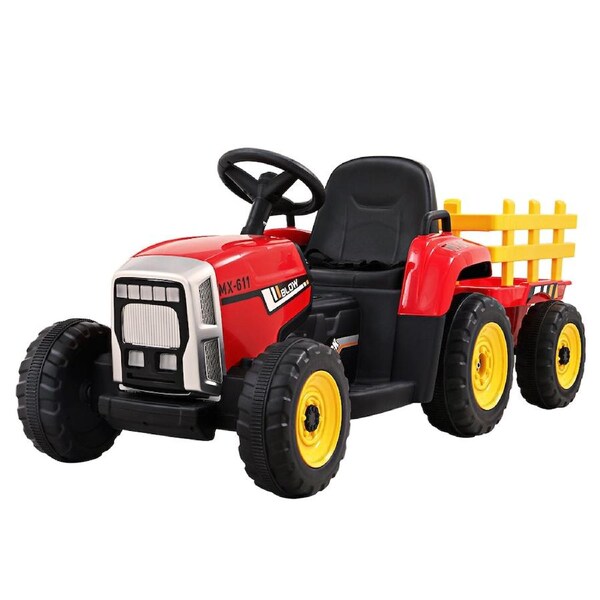 Rigo Ride On Car Tractor Toy Kids Outdoor Electric Cars 12V Battery Children Red