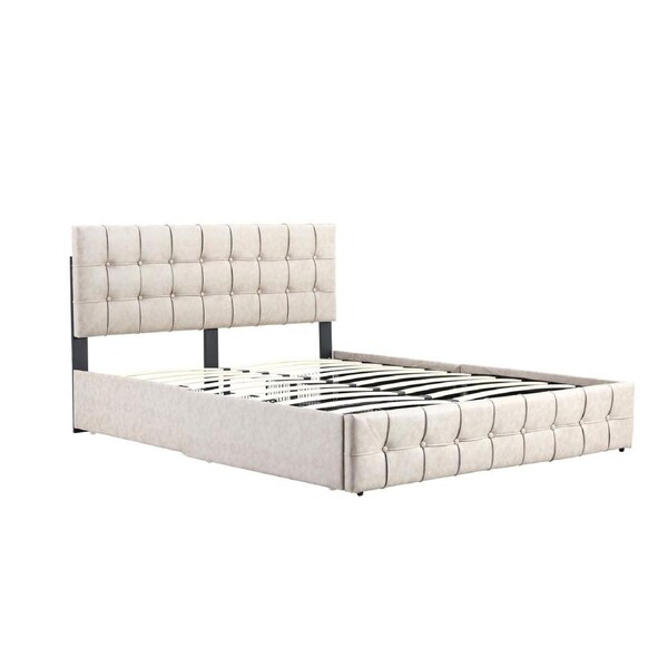 Norwa Queen Bed Frame Elegant and Strong Design High Quality Grey
