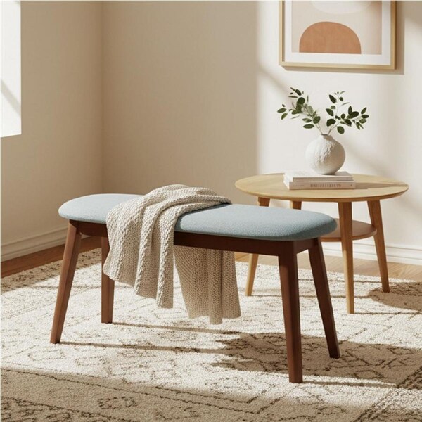 Oxley Padded Bench Seat - Walnut