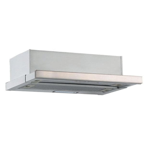 Baumatic 60cm Slideout Rangehood 440m3/hr Stainless Steel LED Lighting