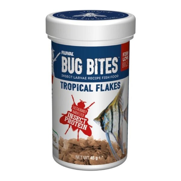 Fluval Bug Bites Tropical Flakes 45gm (A7331)