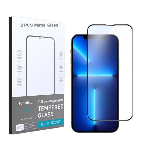 Anti-Glare Matte Tempered Glass Screen Protector For iPhone 12 Pro Max - 2 Pack