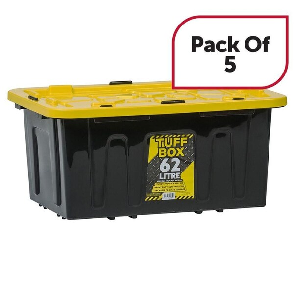 Store More Industrial TUFF Box 62L 5 Pack