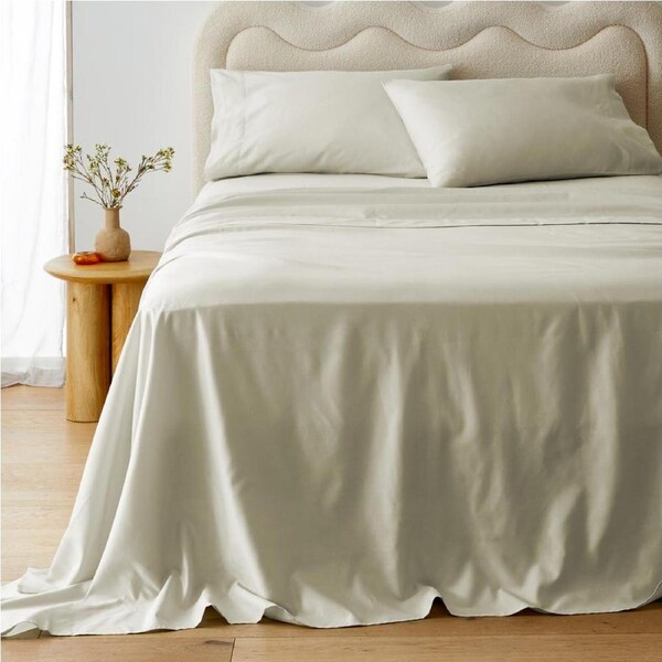 MyHouse Luxe 1200TC Sheet Set - Pearl - Queen