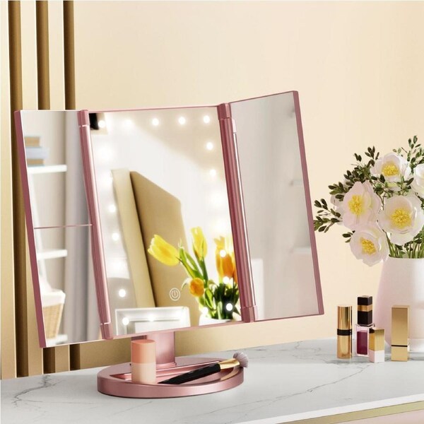 1X2X3X Embellir Magnifying Tri-fold Makeup Mirror