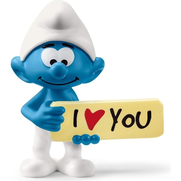 Schleich 2.2'' Smurf w/ Sign Action Figure/Figurine Kids/Children Play Toy 3-8y