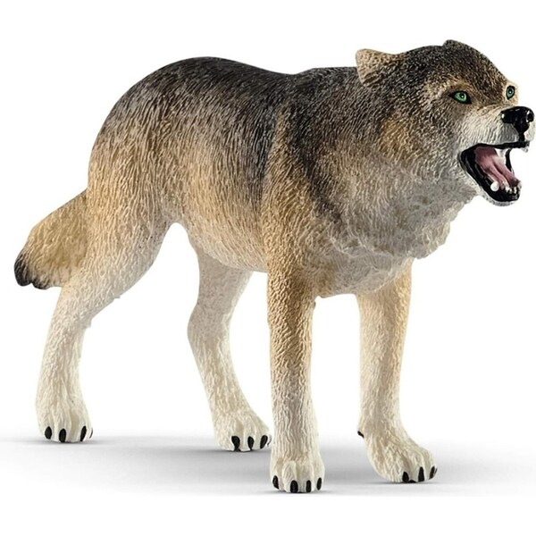 Schleich 4.1'' Wolf Wildlife Animal Action Figure Kids/Children Play Toy 3-8y