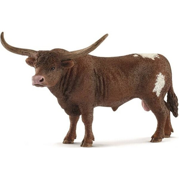 Schleich 5.5'' Texas Longhorn Bull Animal Action Figure Kids/Children Toy 3-8y