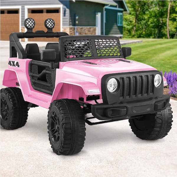 Mazam Kids Ride On Car 12V Electric Jeep Remote Vehicle Toy Cars Gift LED light Pink