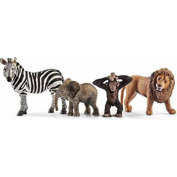4pc Schleich Wild Life Animal Action Figure Kids Toy Fun Play Starter Set 3-8y