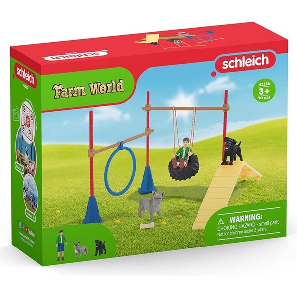 20pc Schleich Puppy Dog Agility Training Action Figure Kids Toy Play Set 3-8y