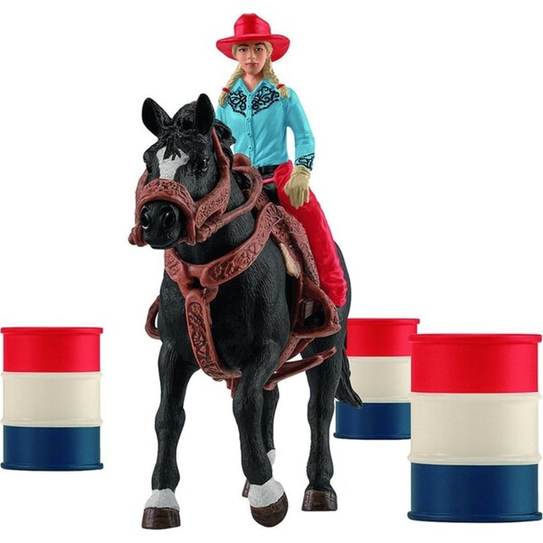7pc Schleich Cowgirl Barrel Racing Fun Action Figure Kids/Children Toy Set 3+