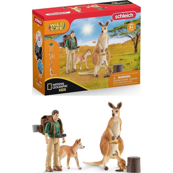 9pc Schleich Outback Adventures Animal Action Figure Kids Toy Fun Play Set 3+