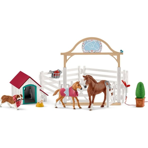 33pc Schleich Horse Club Hannah's Guest Horses Figure Kids Toy Play Set 5-12y