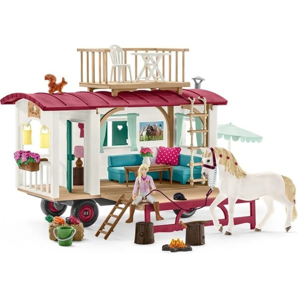 95pc Schleich Caravan For Secret Club Meetings Figure Kids Toy Play Set 5-12y