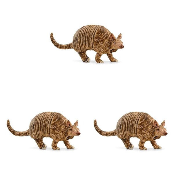 3x Schleich 3'' Armadillo Wildlife Animal Action Figure Kids/Children Toy 3-8y